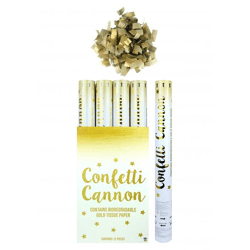 Goldene Konfetti-Kanone 50cm, Party-Popper für Feiern & Events