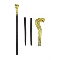 Goldenes Schlangenstab-Set, 81cm, 3-teilig, Hochwertig