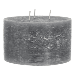 Graue Dreidocht-Kerze, Durchmesser 15cm - Stilvolles Modernes Licht