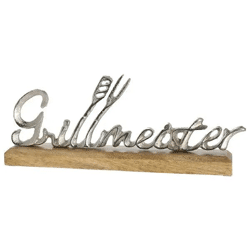 Grillmeister Schriftzug klein – Perfektes BBQ Zubehör 35cm Breite