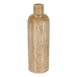 Große Gerade Deko-Vase aus Mangoholz, 30cm - Modernes Wohnaccessoire