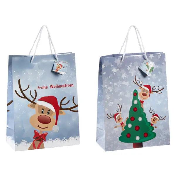 Gro&szlig;e Geschenkt&uuml;ten Rentier Ole, 2er-Set, Ca. 33cm Hoch