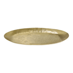 Große Goldene Zierplatte, 38 cm - Elegantes Dekorationsstück