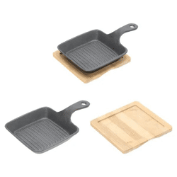 Große Gusseisenpfanne mit einem Griff, 15 cm Tiefe