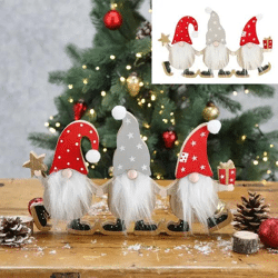 Große Holz Wichtelfamilie, 3er Set, 29,5x18cm - Dekofiguren