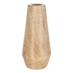Große konische Mangoholz-Vase, ca. 22cm - Elegantes Dekorationsobjekt