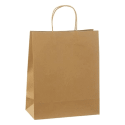 Große Natur Papiertüte L, ca. 26x32x10cm – Ökologische Tragelösung