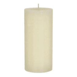 Große Rustic Stumpenkerze in Creme, 7x15cm – Elegantes Kerzenlicht
