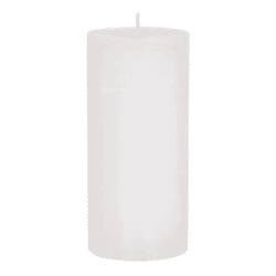 Große rustikale Stumpenkerze, weiß, XL, ca. 10x20cm - Elegante Kerzen für jede Gelegenheit