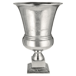 Große Silberne Amphore - Elegante Dekorvase, Höhe ca. 43cm