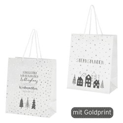 Große Weihnachtsgeschenktüten, 2er-Pack, ca. 34 cm hoch