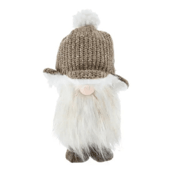 Großer Brauner Gartenwichtel - Ländliche Gartendeko, 33 cm Hoch