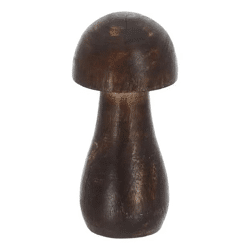 Großer Deko-Pilz aus Mangoholz, 10cm hoch - Naturinspirierte Raumdekoration