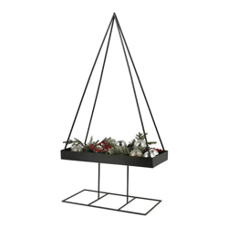 Großer Dekoaufsteller in Schwarz, 122 cm hoch - Elegante Präsentationslösung