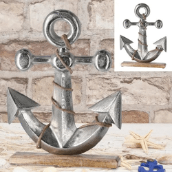 Großer dekorativer Anker auf Standfuß, ca. 43cm hoch – Maritime Dekoration für Zuhause