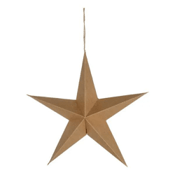 Großer Einfacher Papierstern, Natur-Design, 40cm Durchmesser
