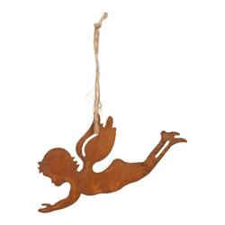 Großer Hänge-Engel mit Juteband, ca. 17x9 cm - Weihnachtsdekoration