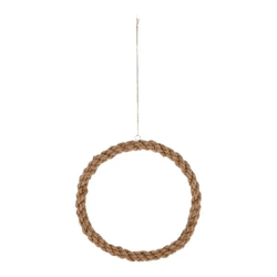 Großer Hängekranz aus Jute, Naturfaser, Durchmesser 30 cm