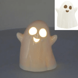 Großer LED Geist – Leuchtende Halloween Dekoration, ca. 15cmH, Gruselige Beleuchtung für Ihr Zuhause