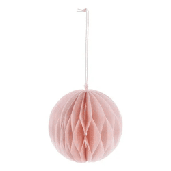 Großer Rosa Runder Honeycomb Hänger - 10cm Durchmesser, Deko-Anhänger