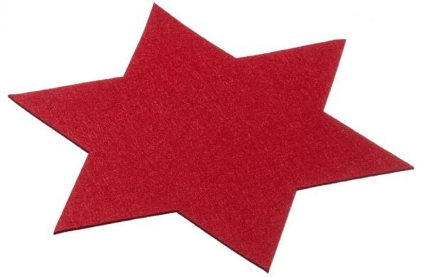 Gro&szlig;er roter Stern-Untersetzer, XL, 35 cm Durchmesser, Dekorativ