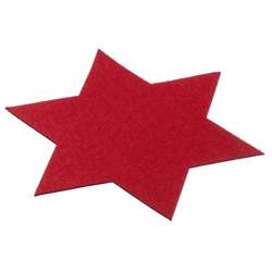 Großer roter Stern-Untersetzer, XL, 35 cm Durchmesser, Dekorativ