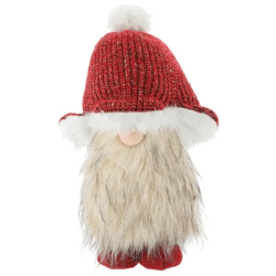 Großer Roter Wichtel für den Garten - Lebhafte Dekofigur, 38 cm