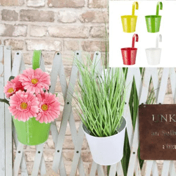 Großer Zink-Blumenübertopf Springflower, 4er-Set - Durchmesser 16cm