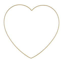 Großes Herz zum Hängen DIY, Gold, Dekoration, ca. 50x48cm - Perfekt für Zuhause und Events