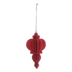 Großes Rotes Honeycomb Hänger-Ornament, Höhe 15cm