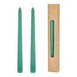 Grüne Stabkerzen im 2er Set, 25 cm Höhe – Elegantes Kerzendesign