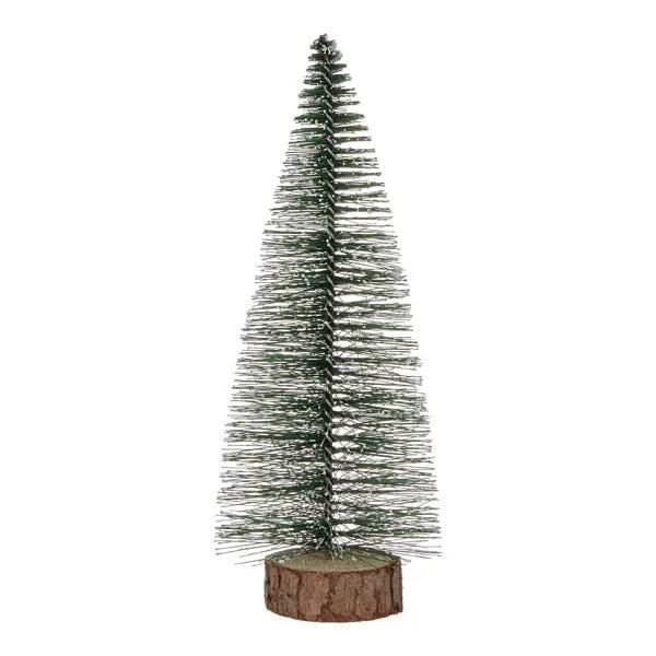 Gr&uuml;ner Tannenbaum, Holzst&auml;nder, ca. 15cmH - Festliche Miniatur-Tischdekoration f&uuml;r Weihnachten