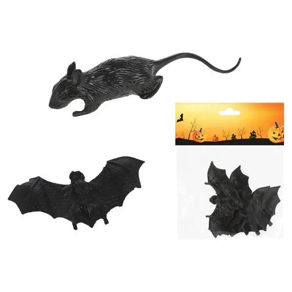 Gruselige Halloween Tierfiguren, 4er-Sets, 2 St&uuml;ck - Dekorative Schreckgestalten