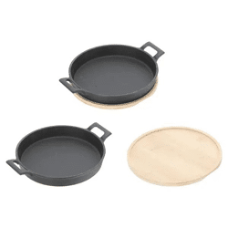 Gusseisen Bratpfanne, 2 Griffe, L, ca. 25cmD