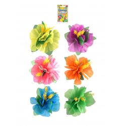 Haarspange Hibiskus-Blume, 6Er-Pack, Neonfarben, Vielseitig & Trendig