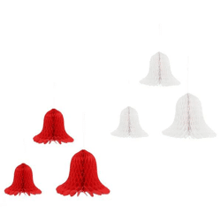 Hänger Glocken Honeycomb, 3er Set, 2 Größen, Festliche Dekoration, Papier