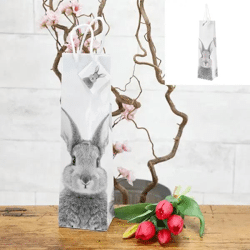Häschen-Design Flaschentasche, 35 cm Höhe - Perfekt für Geschenke und Dekoration