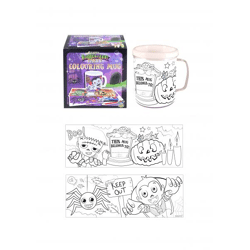Halloween Ausmalbecher mit 2 verschiedenen Designs