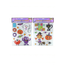 Halloween-Fensteraufkleber, 2 verschiedene Deko-Designs