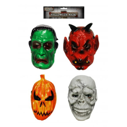 Halloween-Horror-Gesichtsmasken – 4 verschiedene Designs, originelles Kostümzubehör