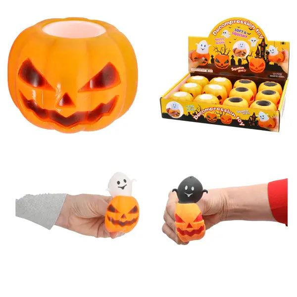 Halloween POP Quetschfiguren, 2er-Set, ca. 7cm Durchmesser - Stressabbau Spielzeug