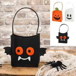 Halloween Sammeltaschen aus Filz, 3er-Set, Robust & Festlich