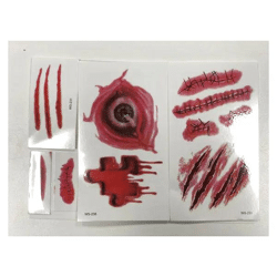 Halloween Tattoos auf 15cm x 10,5cm Bogen - Gruselige temporäre Körperkunst für Partys