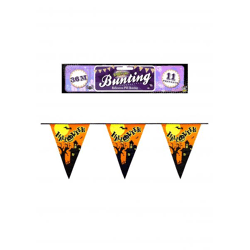 Halloween-Wimpelkette – 3,6 m mit 11 PVC-Luftschlangen 23 cm x 30 cm, wetterfeste Partydekoration