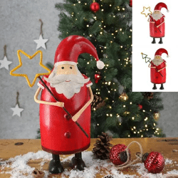 Handbemalte Weihnachtsmann-Figuren, 2er-Set, ca. 30cm hoch