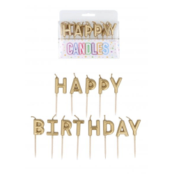 Happy Birthday Kirschen in Gold, 13 Stück, 2-2,8 cm – Festliche Geburtstagsdekoration