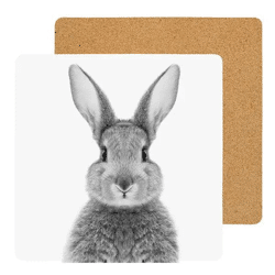 Hase-Form Korkuntersetzer - Umweltfreundlicher Tischschutz, ca. 9,5x9,5cm