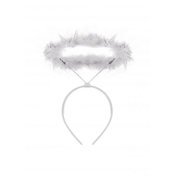 Heiligenschein-Engel Weiß – dekorative englische Figur mit Heiligenschein für Zuhause und Garten