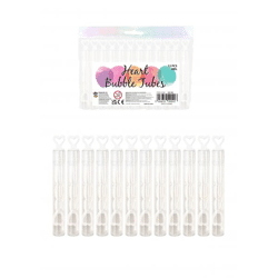 Herz-Bubble-Röhrchen 4Ml 10,5cm - Seifenblasen für Hochzeiten & Feiern