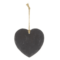 Herzförmiges Schieferschild – Rustikale Dekoration, 15cm